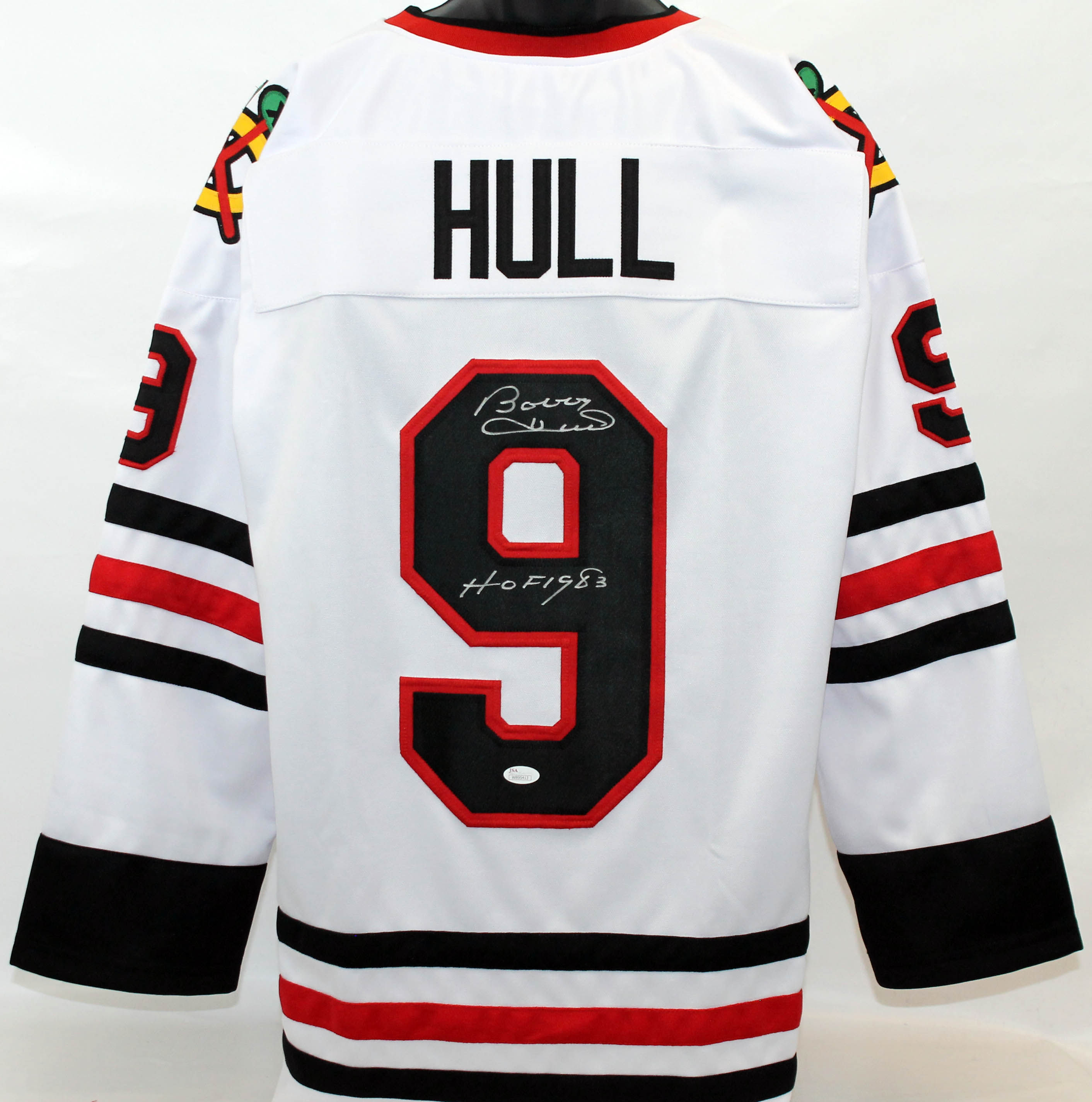 Bobby Hull Signed Blackhawks Jersey Inscribed "HOF 1983" (JSA COA) at PristineAuction.com Bobby Hull Signed Blackhawks Jersey Inscribed "HOF 1983" (JSA COA) at PristineAuction.com