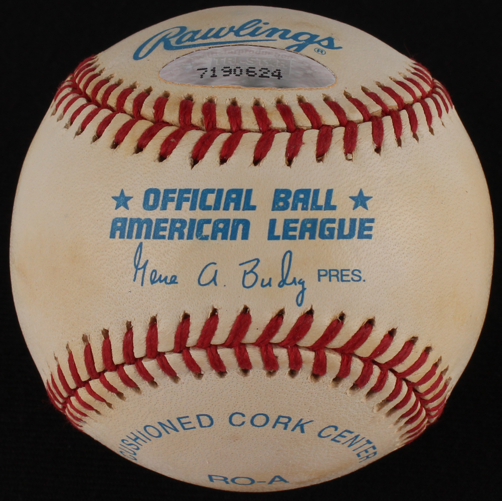 Bill "Bull" Johnson Signed OAL Baseball Inscribed "World Champion", "New York Yankees", & "1943. 47-49-50" (TriStar Hologram) at PristineAuction.com Bill "Bull" Johnson Signed OAL Baseball Inscribed "World Champion", "New York Yankees", & "1943. 47-49-50" (TriStar Hologram) at PristineAuction.com