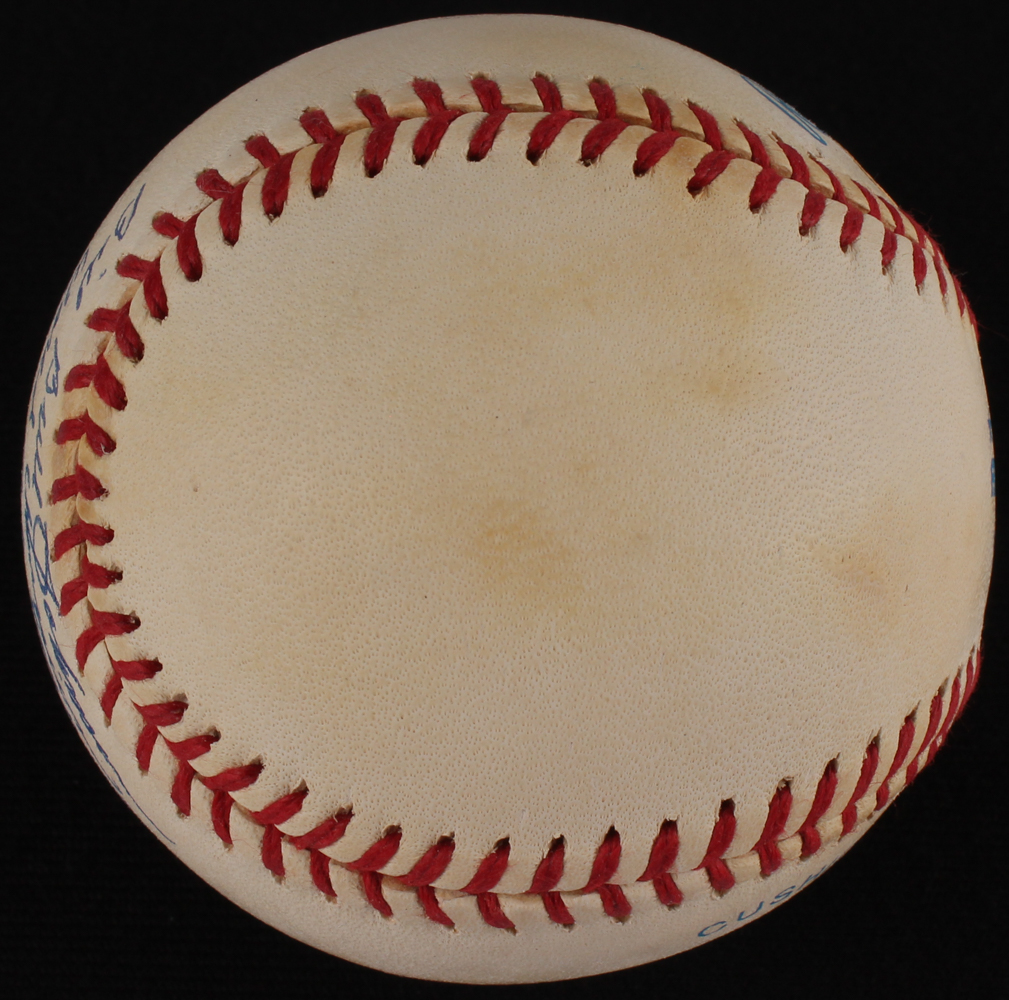 Bill "Bull" Johnson Signed OAL Baseball Inscribed "World Champion", "New York Yankees", & "1943. 47-49-50" (TriStar Hologram) at PristineAuction.com Bill "Bull" Johnson Signed OAL Baseball Inscribed "World Champion", "New York Yankees", & "1943. 47-49-50" (TriStar Hologram) at PristineAuction.com