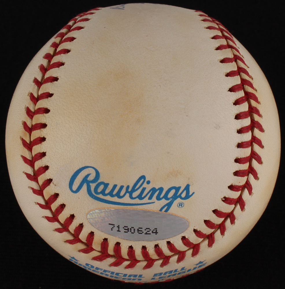 Bill "Bull" Johnson Signed OAL Baseball Inscribed "World Champion", "New York Yankees", & "1943. 47-49-50" (TriStar Hologram) at PristineAuction.com Bill "Bull" Johnson Signed OAL Baseball Inscribed "World Champion", "New York Yankees", & "1943. 47-49-50" (TriStar Hologram) at PristineAuction.com