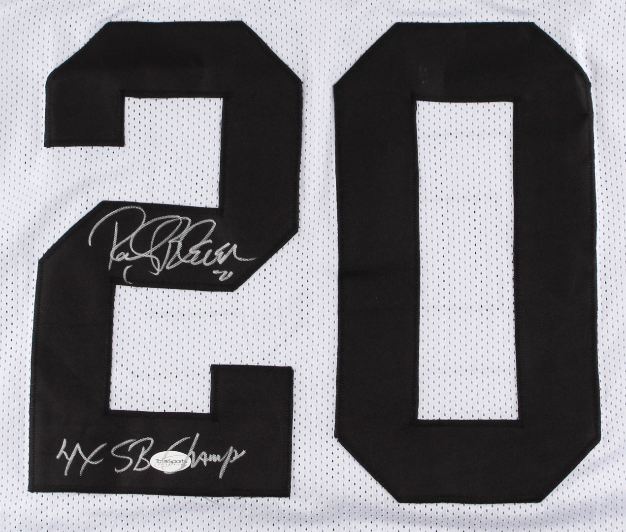 Rocky Bleier Signed Steelers Jersey Inscribed "4x SB Champs" (TSE COA) at PristineAuction.com Rocky Bleier Signed Steelers Jersey Inscribed "4x SB Champs" (TSE COA) at PristineAuction.com
