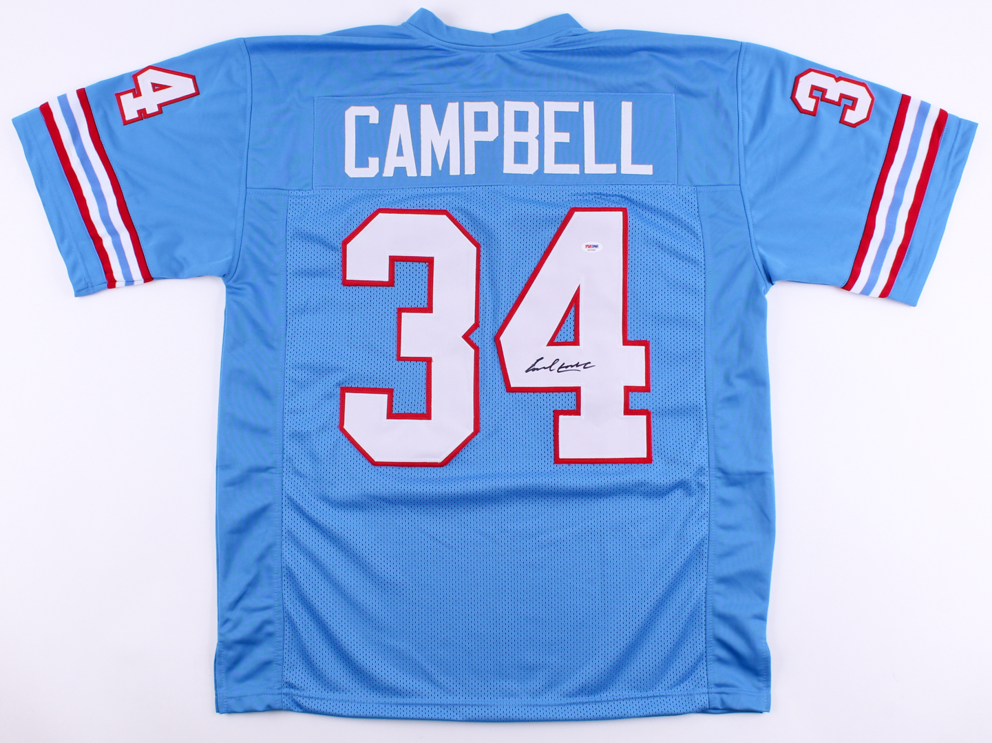 Earl Campbell Signed Oilers Jersey (PSA COA) at PristineAuction.com Earl Campbell Signed Oilers Jersey (PSA COA) at PristineAuction.com