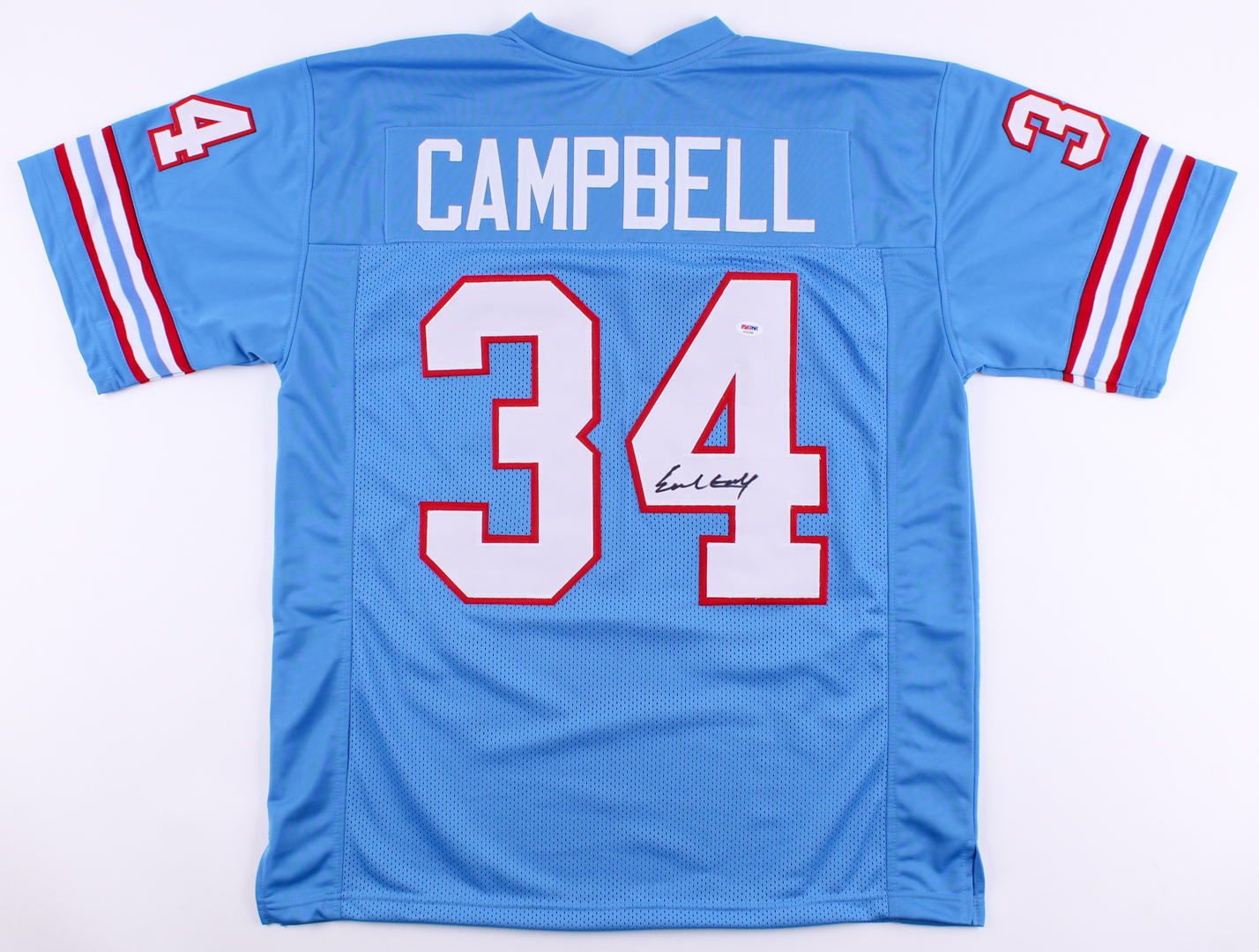 Earl Campbell Signed Oilers Jersey (PSA COA) at PristineAuction.com Earl Campbell Signed Oilers Jersey (PSA COA) at PristineAuction.com