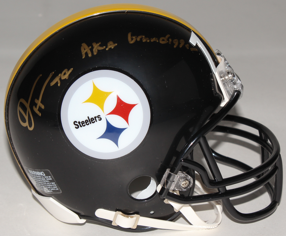 Javon Hargrave Signed Steelers Mini-Helmet Inscribed "AKA Grave Digger" (TSE COA) at PristineAuction.com Javon Hargrave Signed Steelers Mini-Helmet Inscribed "AKA Grave Digger" (TSE COA) at PristineAuction.com