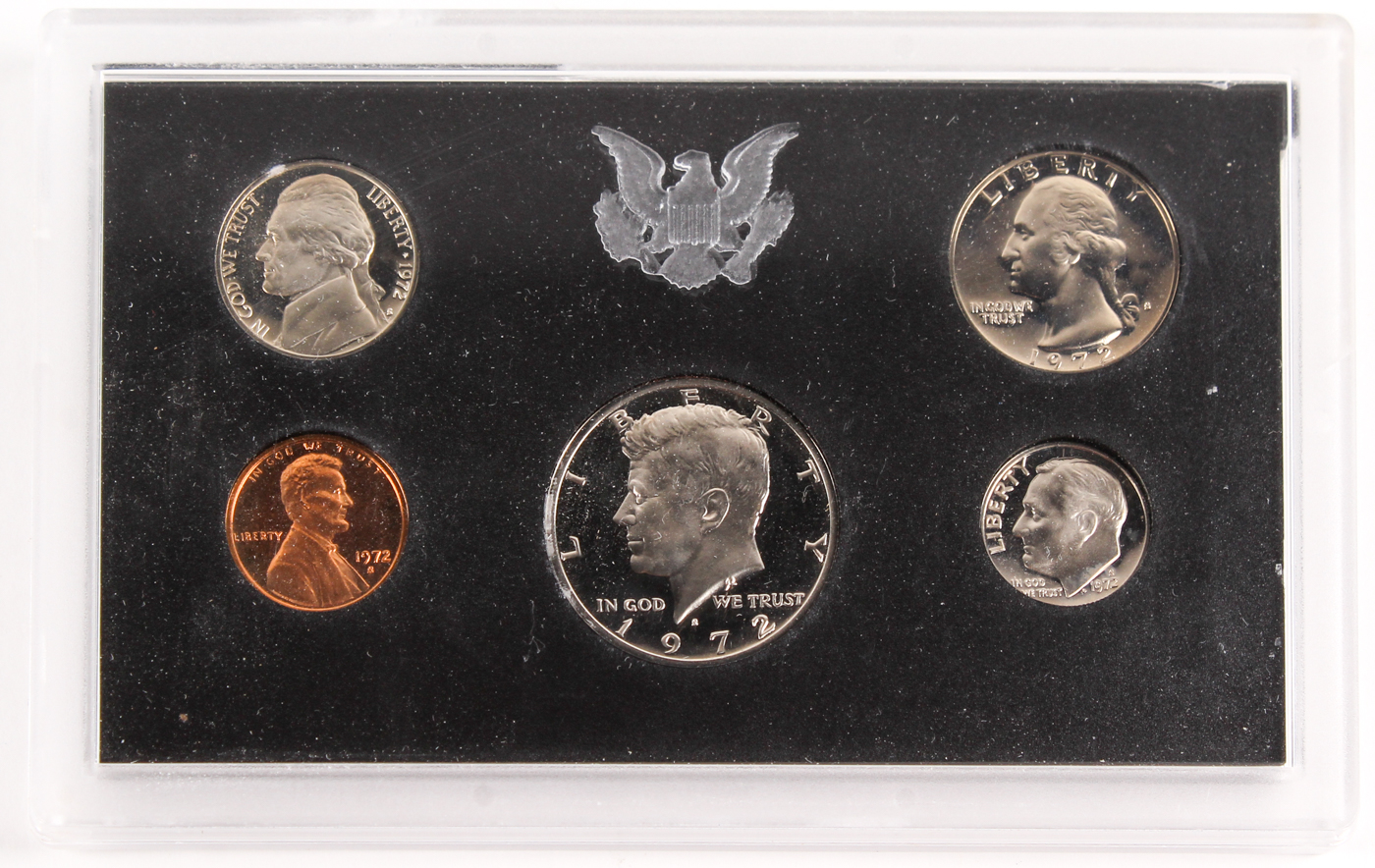 1972 United States Proof Set with (5) Coins with American Revolution Bicentennial Paul Revere Coin at PristineAuction.com 1972 United States Proof Set with (5) Coins with American Revolution Bicentennial Paul Revere Coin at PristineAuction.com