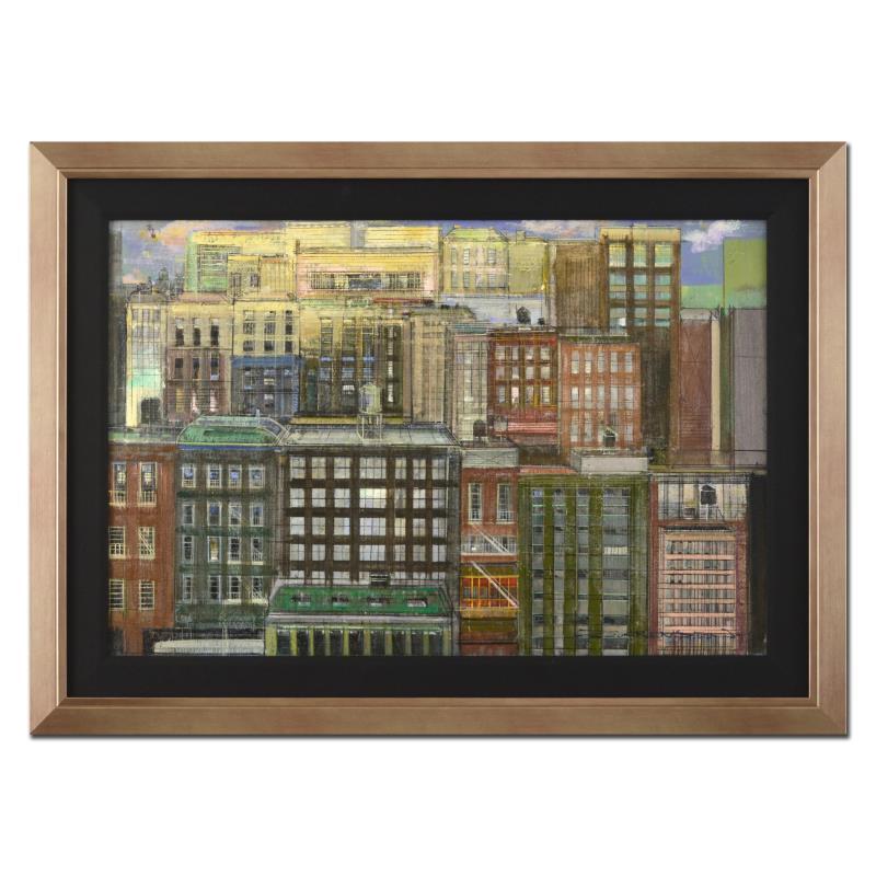 Alex Zwarenstein Signed "Manhattan Sunrise" 26x36 Custom Framed Original Oil Painting on Canvas at PristineAuction.com Alex Zwarenstein Signed "Manhattan Sunrise" 26x36 Custom Framed Original Oil Painting on Canvas at PristineAuction.com