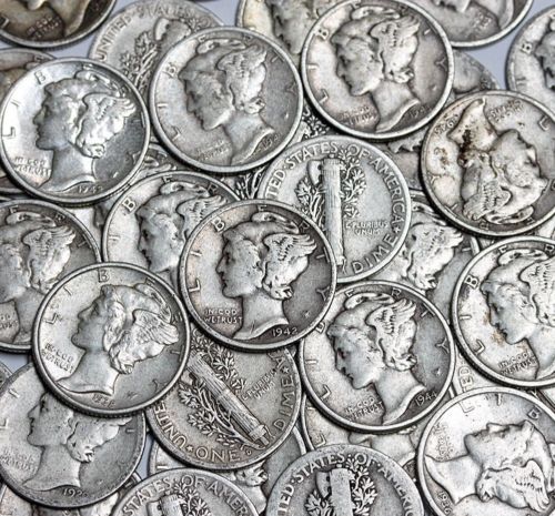Lot of (50) Mercury Silver Dimes at PristineAuction.com Lot of (50) Mercury Silver Dimes at PristineAuction.com