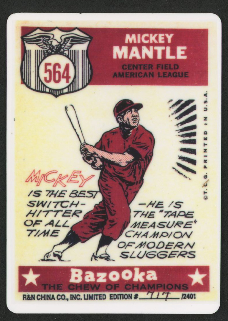 1959 Topps #564 Mickey Mantle All-Star LE Replica Porcelain Baseball Card at PristineAuction.com 1959 Topps #564 Mickey Mantle All-Star LE Replica Porcelain Baseball Card at PristineAuction.com