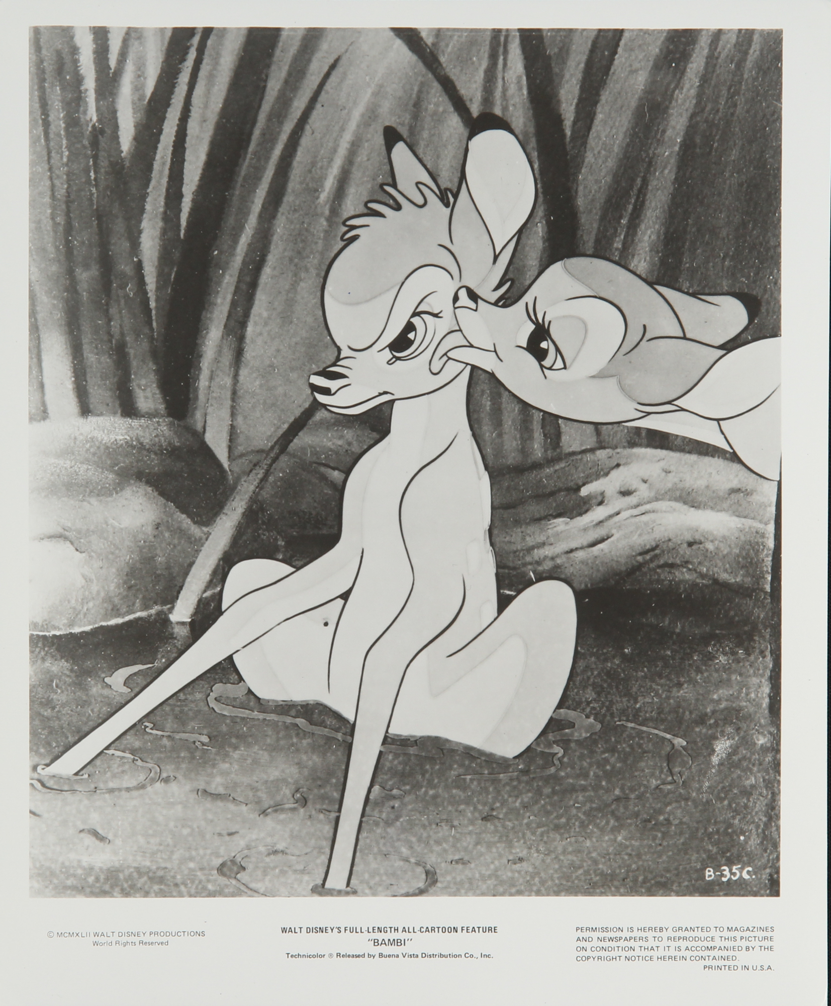 Walt Disney Productions "Bambi" Vintage 8x10 Publicity Photo at PristineAuction.com Walt Disney Productions "Bambi" Vintage 8x10 Publicity Photo at PristineAuction.com