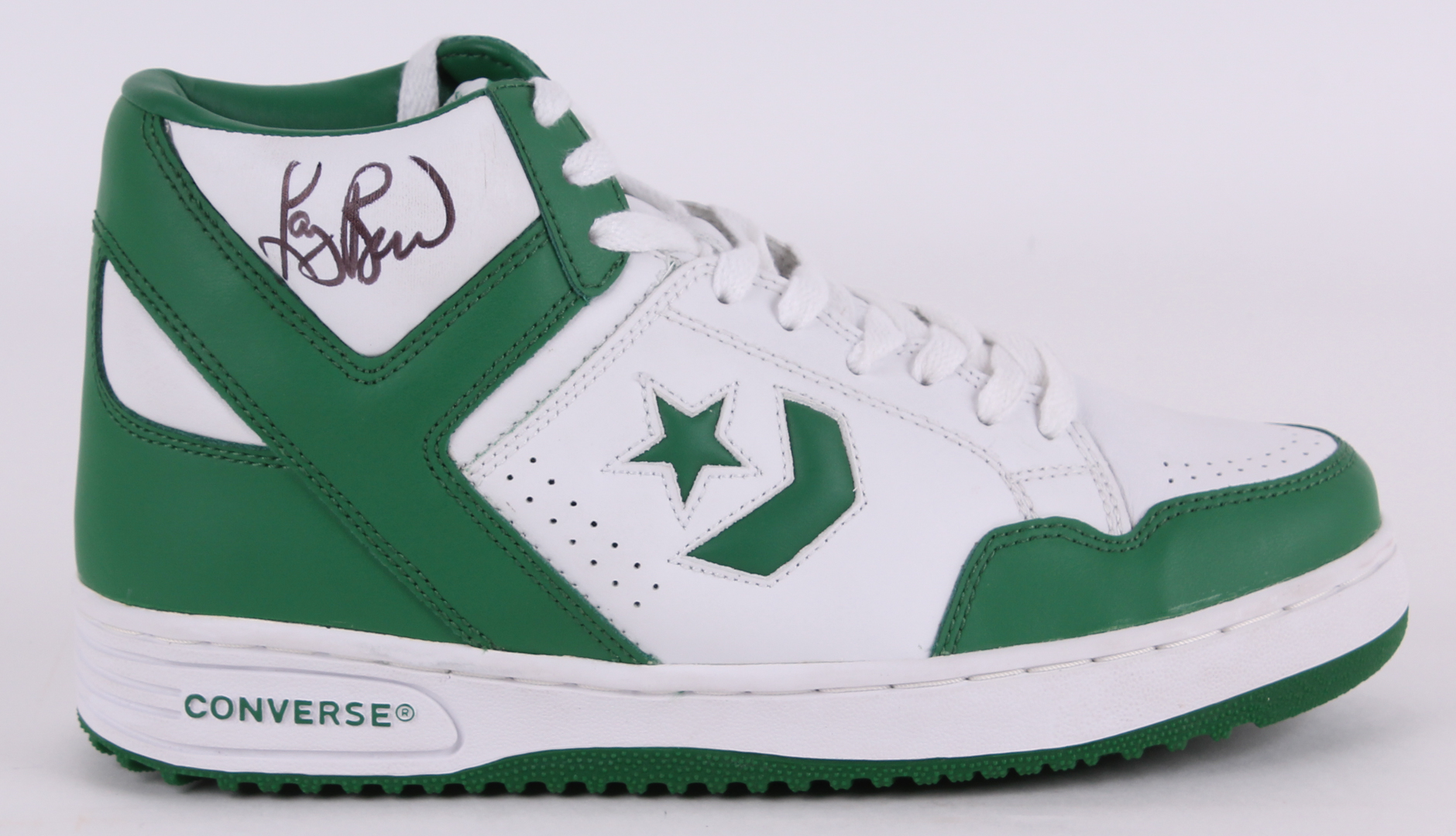 Larry Bird Signed Throwback Converse Basketball Shoe with Display Case (PSA COA) at PristineAuction.com Larry Bird Signed Throwback Converse Basketball Shoe with Display Case (PSA COA) at PristineAuction.com