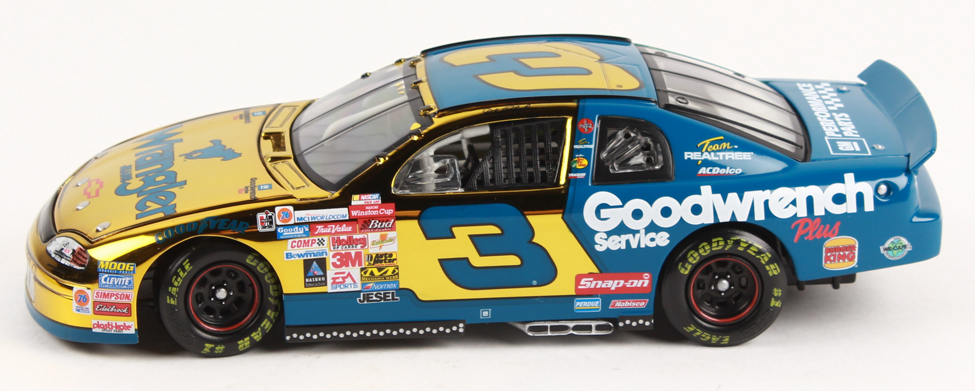 Dale Earnhardt LE #3 Wrangler 1999 Monte Carlo NASCAR 1:24 Die-Cast Scale Stock Car at PristineAuction.com Dale Earnhardt LE #3 Wrangler 1999 Monte Carlo NASCAR 1:24 Die-Cast Scale Stock Car at PristineAuction.com