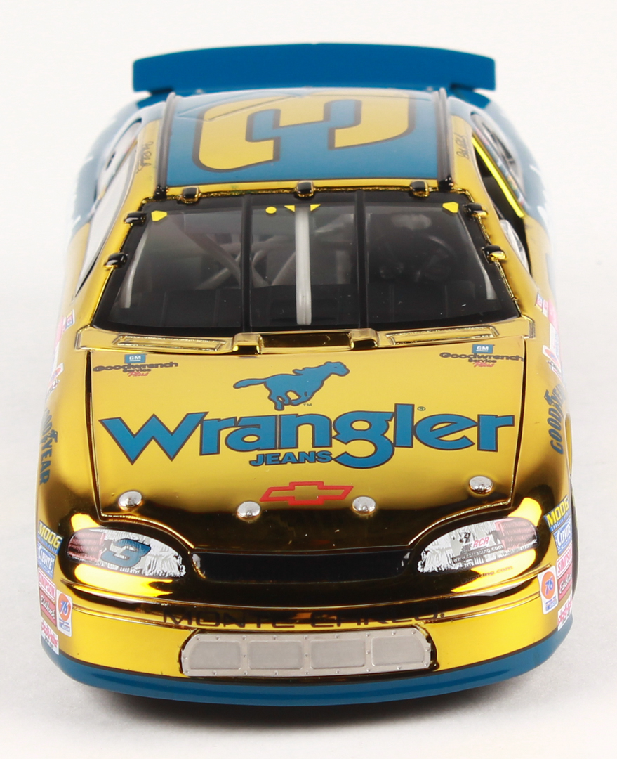 Dale Earnhardt LE #3 Wrangler 1999 Monte Carlo NASCAR 1:24 Die-Cast Scale Stock Car at PristineAuction.com Dale Earnhardt LE #3 Wrangler 1999 Monte Carlo NASCAR 1:24 Die-Cast Scale Stock Car at PristineAuction.com