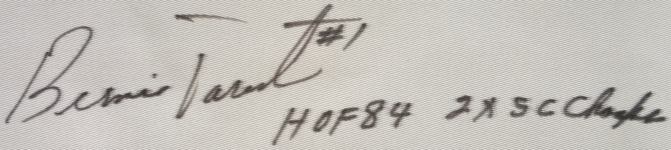 Bernie Parent Signed Flyers Mitchell & Ness Jersey Inscribed "HOF 84" & "2x SC Champs" (JSA COA & SI Hologram) at PristineAuction.com Bernie Parent Signed Flyers Mitchell & Ness Jersey Inscribed "HOF 84" & "2x SC Champs" (JSA COA & SI Hologram) at PristineAuction.com