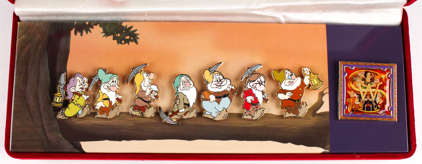 Walt Disney Snow White and the Seven Dwarfs Set of (8) Pins at PristineAuction.com Walt Disney Snow White and the Seven Dwarfs Set of (8) Pins at PristineAuction.com