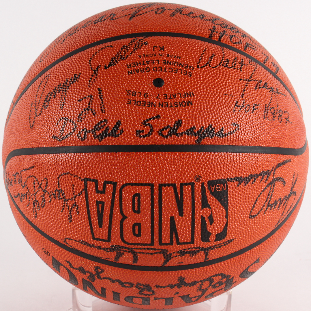 NBA HOF Official NBA Game Ball Signed by (25) with Julius Erving, Jerry West, Magic Johnson, Walt Frazier, Oscar Roberston, Earl Monroe, Gail Goodrich, Isiah Thomas (JSA ALOA) at PristineAuction.com NBA HOF Official NBA Game Ball Signed by (25) with Julius Erving, Jerry West, Magic Johnson, Walt Frazier, Oscar Roberston, Earl Monroe, Gail Goodrich, Isiah Thomas (JSA ALOA) at PristineAuction.com
