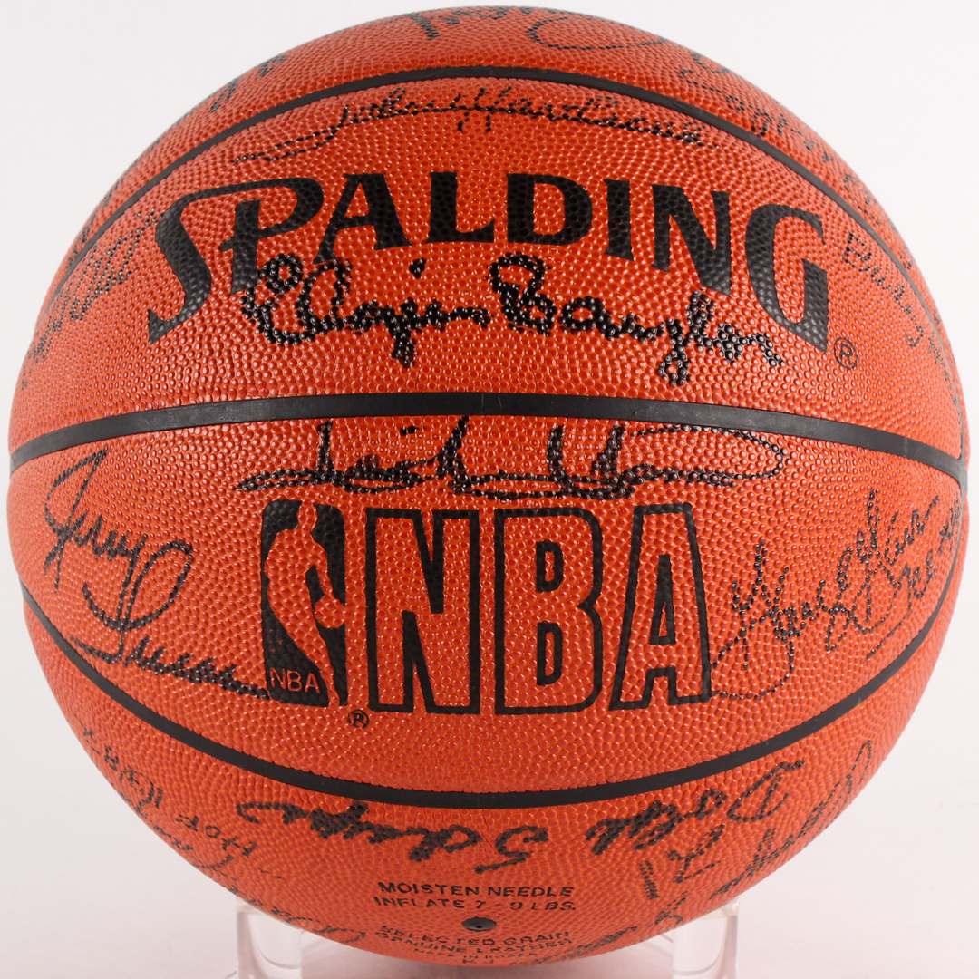 NBA HOF Official NBA Game Ball Signed by (25) with Julius Erving, Jerry West, Magic Johnson, Walt Frazier, Oscar Roberston, Earl Monroe, Gail Goodrich, Isiah Thomas (JSA ALOA) at PristineAuction.com NBA HOF Official NBA Game Ball Signed by (25) with Julius Erving, Jerry West, Magic Johnson, Walt Frazier, Oscar Roberston, Earl Monroe, Gail Goodrich, Isiah Thomas (JSA ALOA) at PristineAuction.com