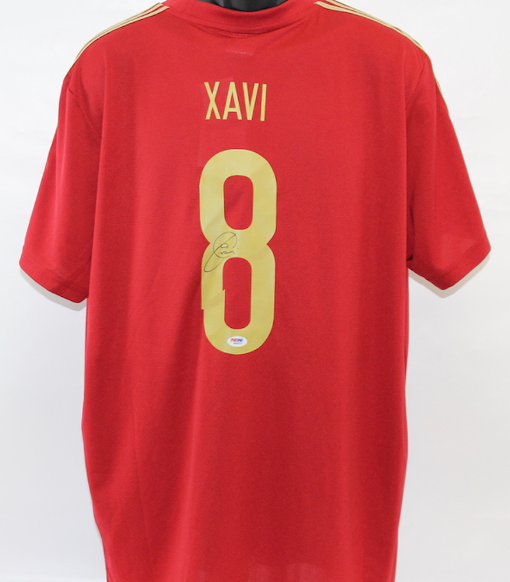 Xavi Hernandez Signed Team Spain Jersey (PSA COA) at PristineAuction.com Xavi Hernandez Signed Team Spain Jersey (PSA COA) at PristineAuction.com