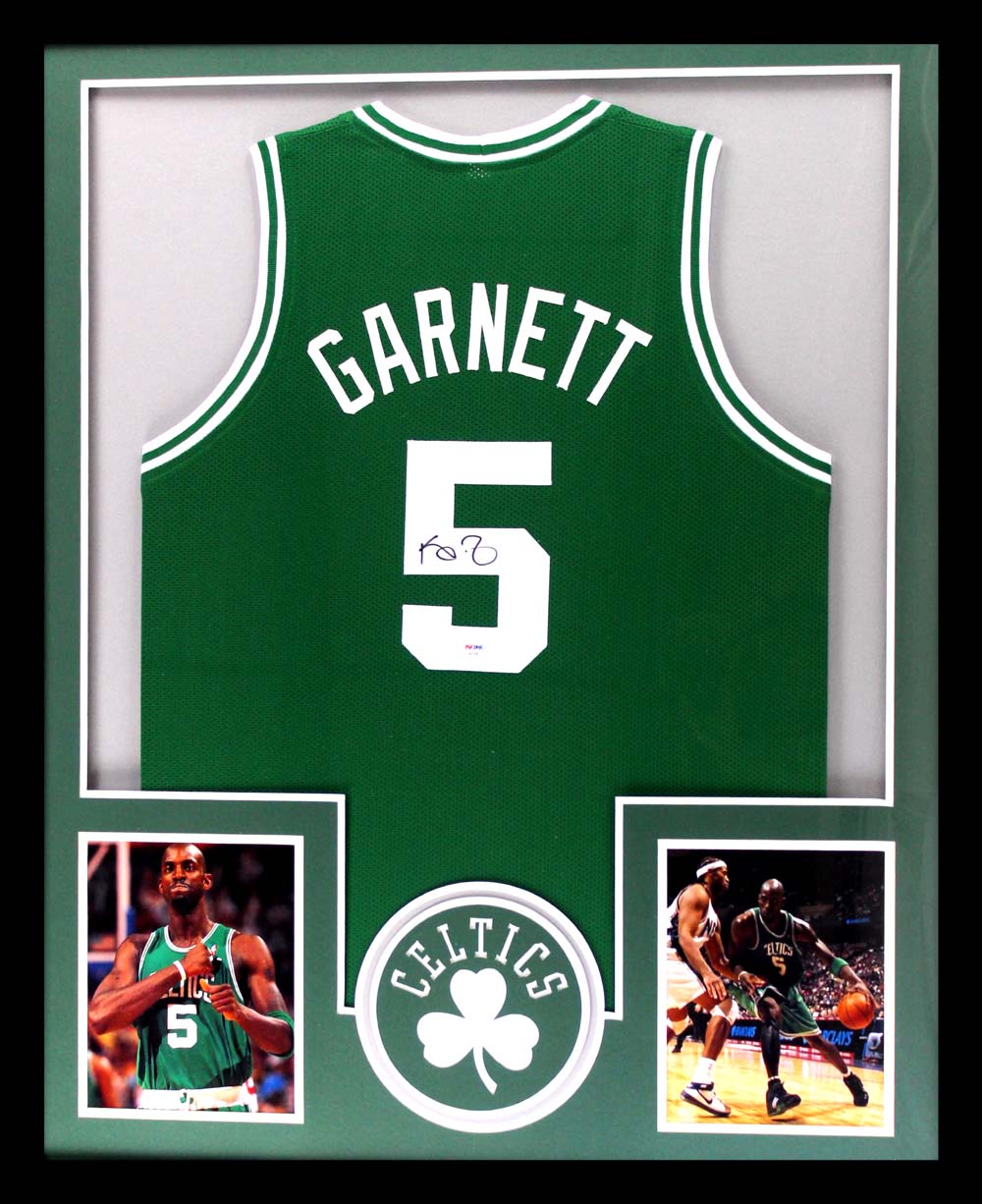 Kevin Garnett Signed Celtics 34x42 Custom Framed Jersey (Radtke COA) at PristineAuction.com Kevin Garnett Signed Celtics 34x42 Custom Framed Jersey (Radtke COA) at PristineAuction.com