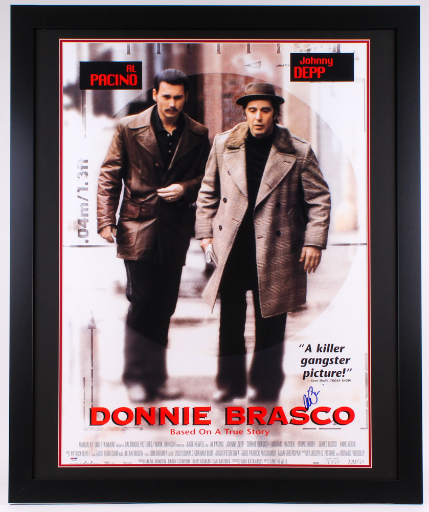 Al Pacino Signed "Donnie Brasco" 35.5x43.5 Custom Framed Movie Poster (PSA COA) at PristineAuction.com Al Pacino Signed "Donnie Brasco" 35.5x43.5 Custom Framed Movie Poster (PSA COA) at PristineAuction.com