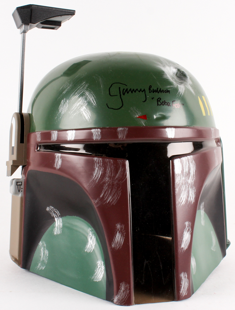Jeremy Bulloch Signed Star Wars "Boba Fett" Full-Size Deluxe Edition Star Wars Helmet Inscribed "Boba Fett" (Beckett COA) at PristineAuction.com Jeremy Bulloch Signed Star Wars "Boba Fett" Full-Size Deluxe Edition Star Wars Helmet Inscribed "Boba Fett" (Beckett COA) at PristineAuction.com