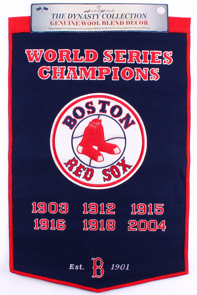 Boston Red Sox "World Series Champions" 24x37 Wool Baseball Banner at PristineAuction.com Boston Red Sox "World Series Champions" 24x37 Wool Baseball Banner at PristineAuction.com