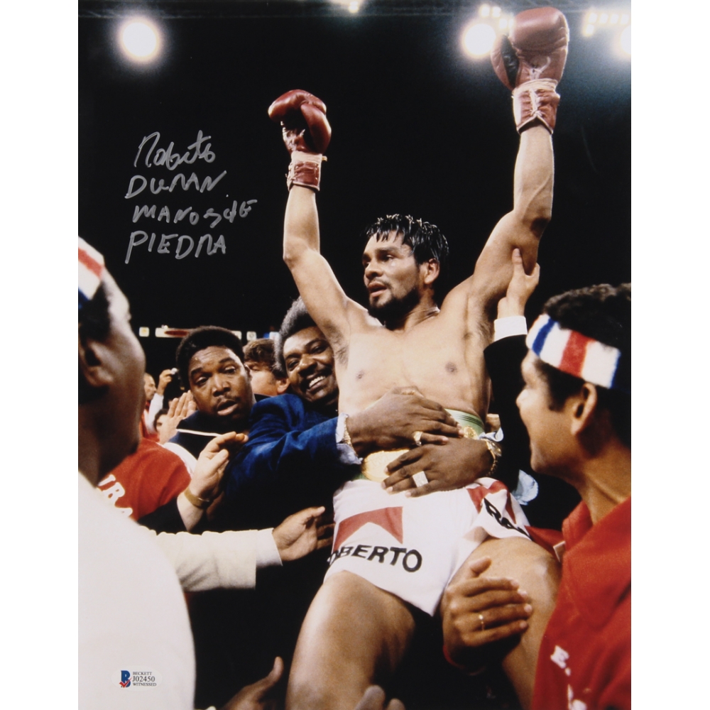 Roberto Duran Signed 11x14 Photo Inscribed "Manos de Piedra" (Beckett ...