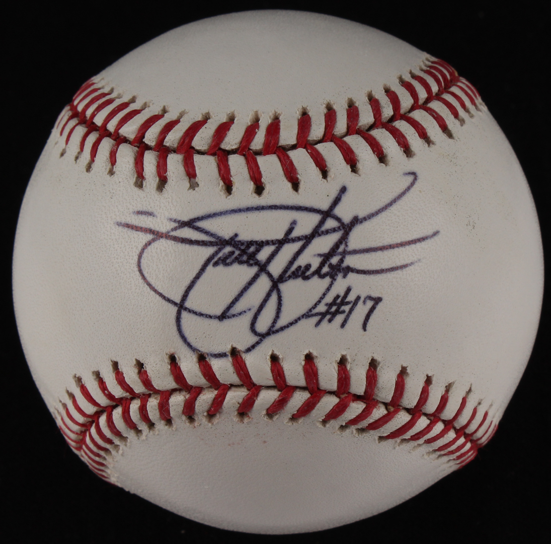 Todd Helton Signed Oml Baseball Jsa Coa Pristine Auction 