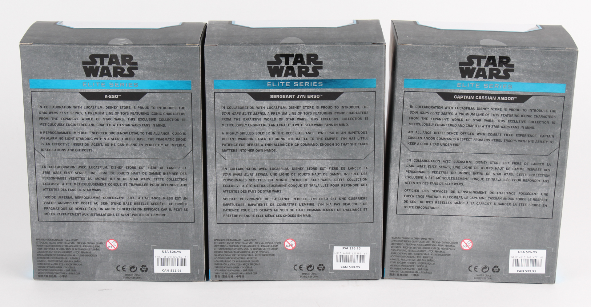 Lot of (6) Star Wars "Rogue One" Elite Series Die Cast Figures with Jyn Erso, Cassian Andor, Chirrut Imwe, Bodhi Rook, Baze Malbus & K-2SO at PristineAuction.com Lot of (6) Star Wars "Rogue One" Elite Series Die Cast Figures with Jyn Erso, Cassian Andor, Chirrut Imwe, Bodhi Rook, Baze Malbus & K-2SO at PristineAuction.com