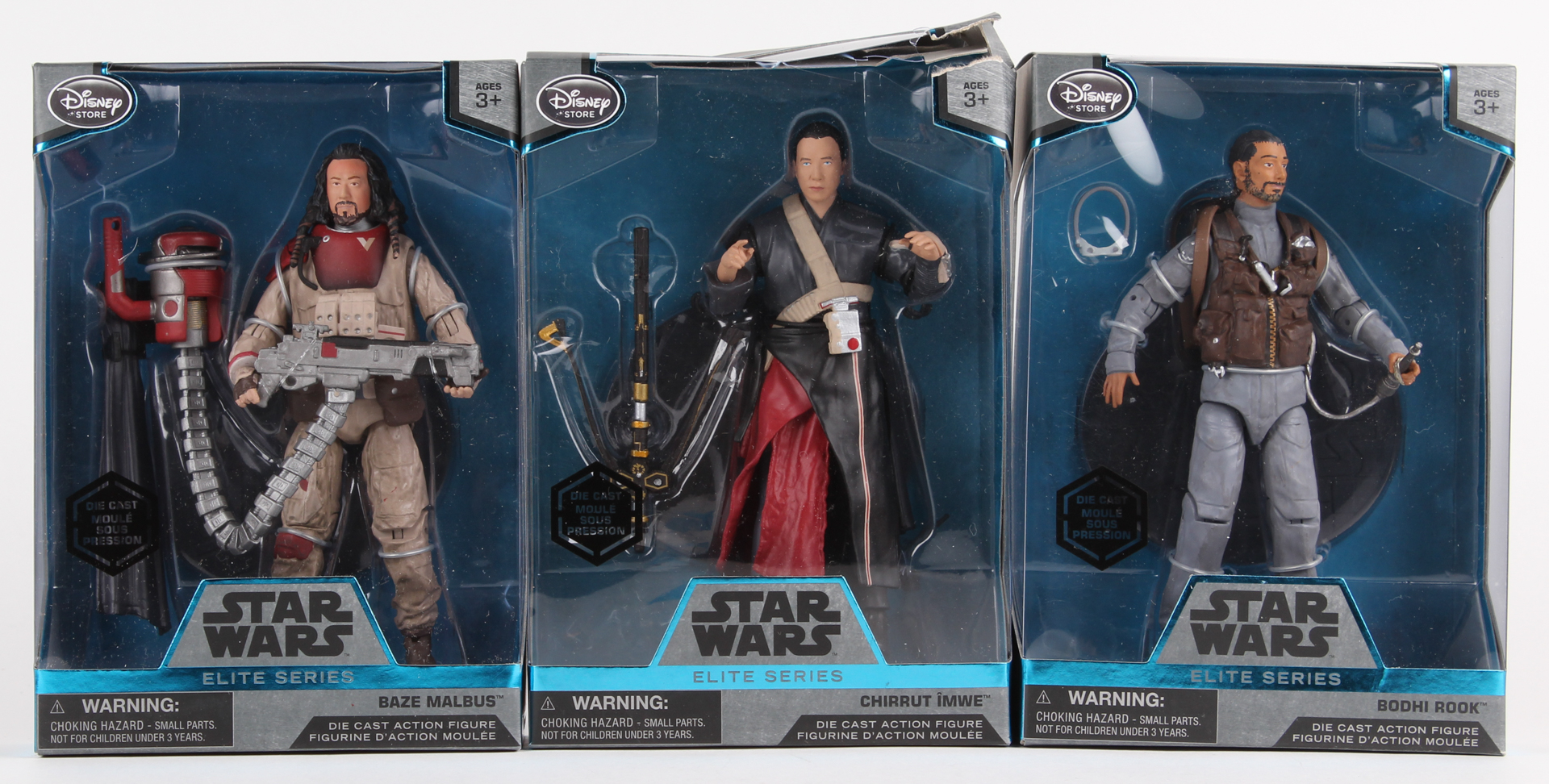 Lot of (6) Star Wars "Rogue One" Elite Series Die Cast Figures with Jyn Erso, Cassian Andor, Chirrut Imwe, Bodhi Rook, Baze Malbus & K-2SO at PristineAuction.com Lot of (6) Star Wars "Rogue One" Elite Series Die Cast Figures with Jyn Erso, Cassian Andor, Chirrut Imwe, Bodhi Rook, Baze Malbus & K-2SO at PristineAuction.com