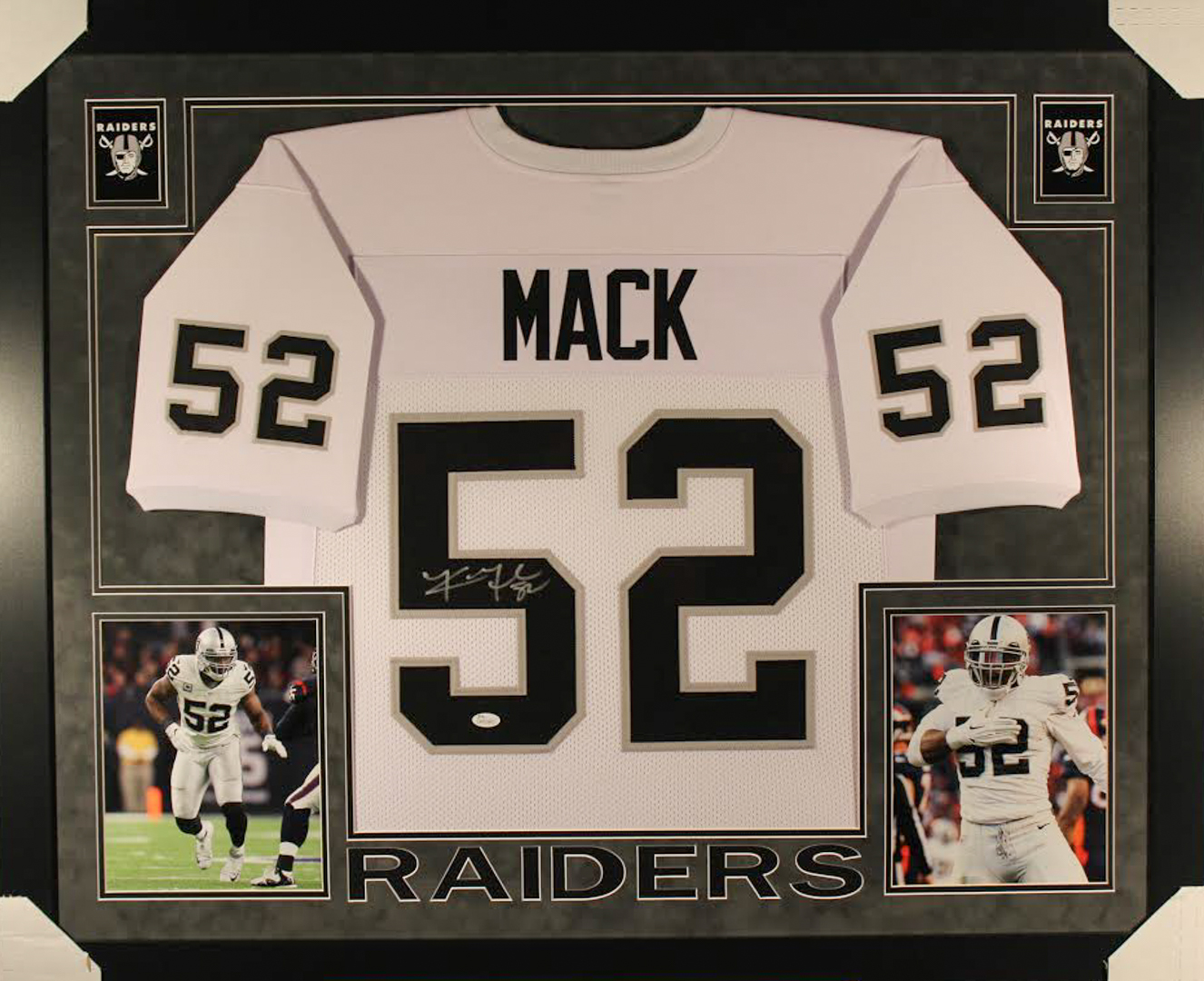 Khalil Mack Signed Raiders 35x43 Custom Framed Jersey (JSA COA) at PristineAuction.com Khalil Mack Signed Raiders 35x43 Custom Framed Jersey (JSA COA) at PristineAuction.com