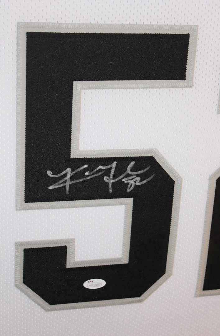 Khalil Mack Signed Raiders 35x43 Custom Framed Jersey (JSA COA) at PristineAuction.com Khalil Mack Signed Raiders 35x43 Custom Framed Jersey (JSA COA) at PristineAuction.com
