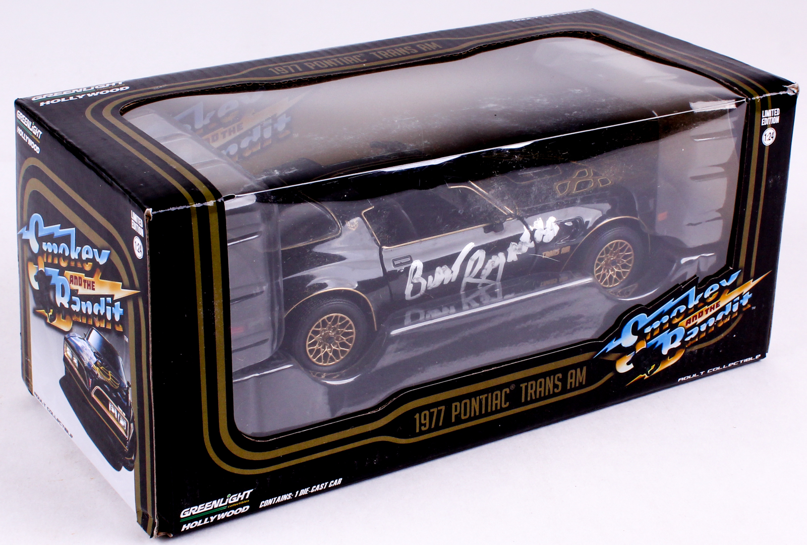 Burt Reynolds Signed "Smokey and the Bandit" Limited Edition 1977 Pontiac Trans AM 1:24 Die-Cast Car (PSA COA) at PristineAuction.com Burt Reynolds Signed "Smokey and the Bandit" Limited Edition 1977 Pontiac Trans AM 1:24 Die-Cast Car (PSA COA) at PristineAuction.com