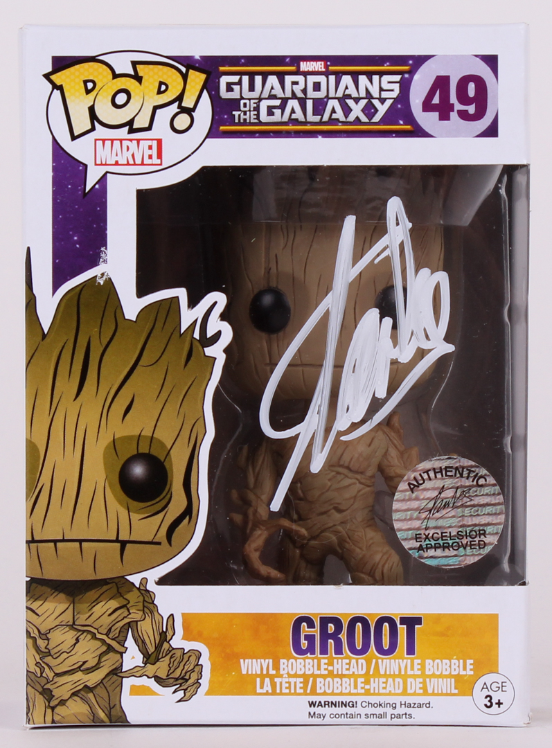 Stan Lee Signed Groot "Guardians Of The Galaxy" Marvel POP! Vinyl Figure (Lee Hologram & Radtke COA) at PristineAuction.com Stan Lee Signed Groot "Guardians Of The Galaxy" Marvel POP! Vinyl Figure (Lee Hologram & Radtke COA) at PristineAuction.com