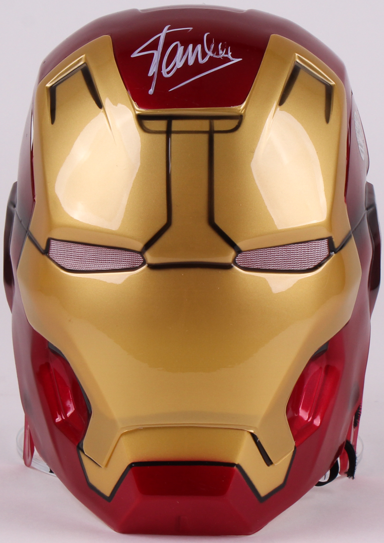 Stan Lee Signed Full Size Marvel "Iron Man" Mask (Lee Hologram) at PristineAuction.com Stan Lee Signed Full Size Marvel "Iron Man" Mask (Lee Hologram) at PristineAuction.com