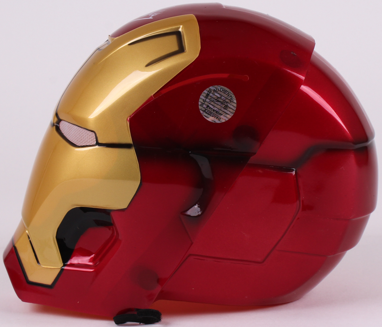 Stan Lee Signed Full Size Marvel "Iron Man" Mask (Lee Hologram) at PristineAuction.com Stan Lee Signed Full Size Marvel "Iron Man" Mask (Lee Hologram) at PristineAuction.com