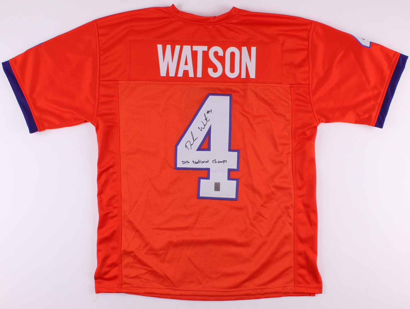 Deshaun Watson Signed Clemson Tigers Jersey Inscribed "2016 National Champs" (Watson Hologram) at PristineAuction.com Deshaun Watson Signed Clemson Tigers Jersey Inscribed "2016 National Champs" (Watson Hologram) at PristineAuction.com