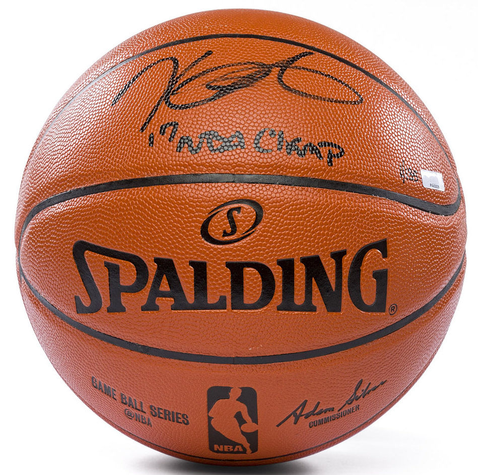 Kevin Durant Signed Spalding Game Ball Series Basketball Inscribed "17 NBA Champ" (Panini COA) at PristineAuction.com Kevin Durant Signed Spalding Game Ball Series Basketball Inscribed "17 NBA Champ" (Panini COA) at PristineAuction.com