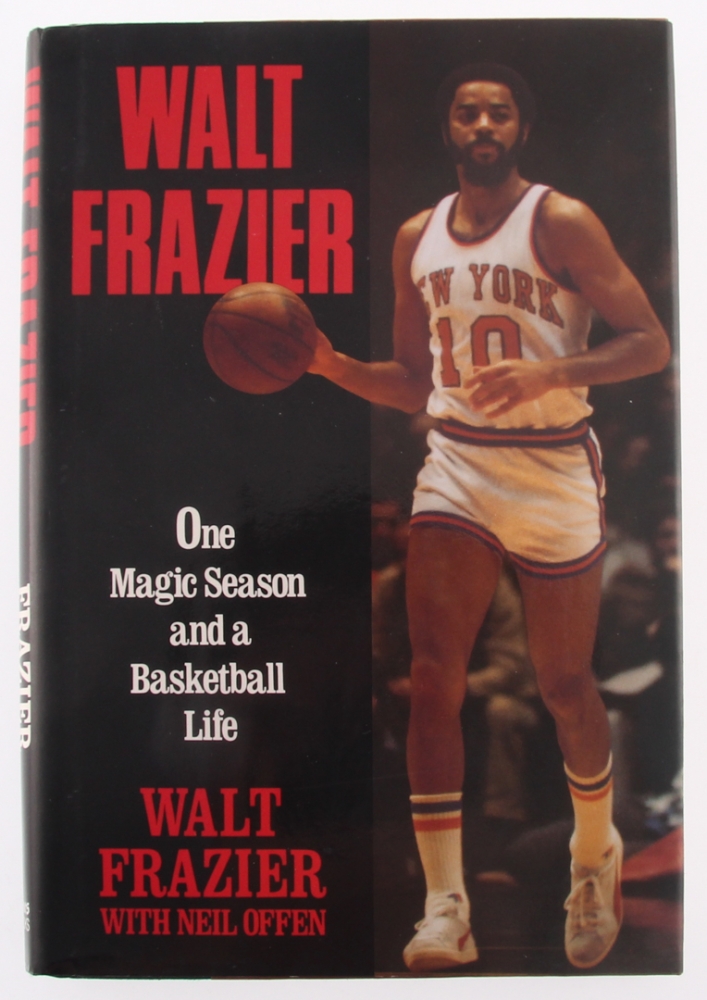 walt frazier signed basketball