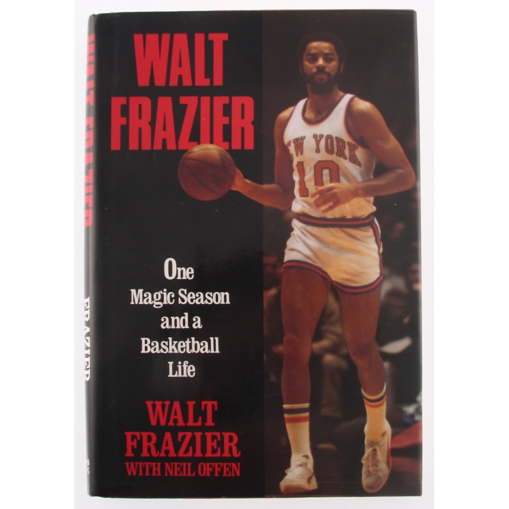 walt frazier signed basketball