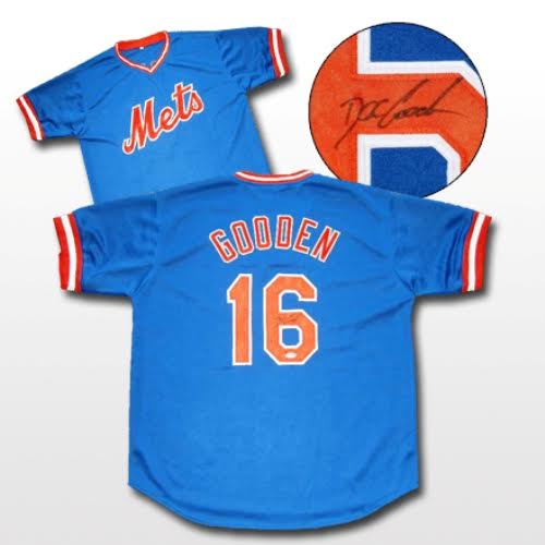 Dwight "Doc" Gooden Signed 1986 Mets Throwback Jersey (Diamond Legends COA) at PristineAuction.com Dwight "Doc" Gooden Signed 1986 Mets Throwback Jersey (Diamond Legends COA) at PristineAuction.com