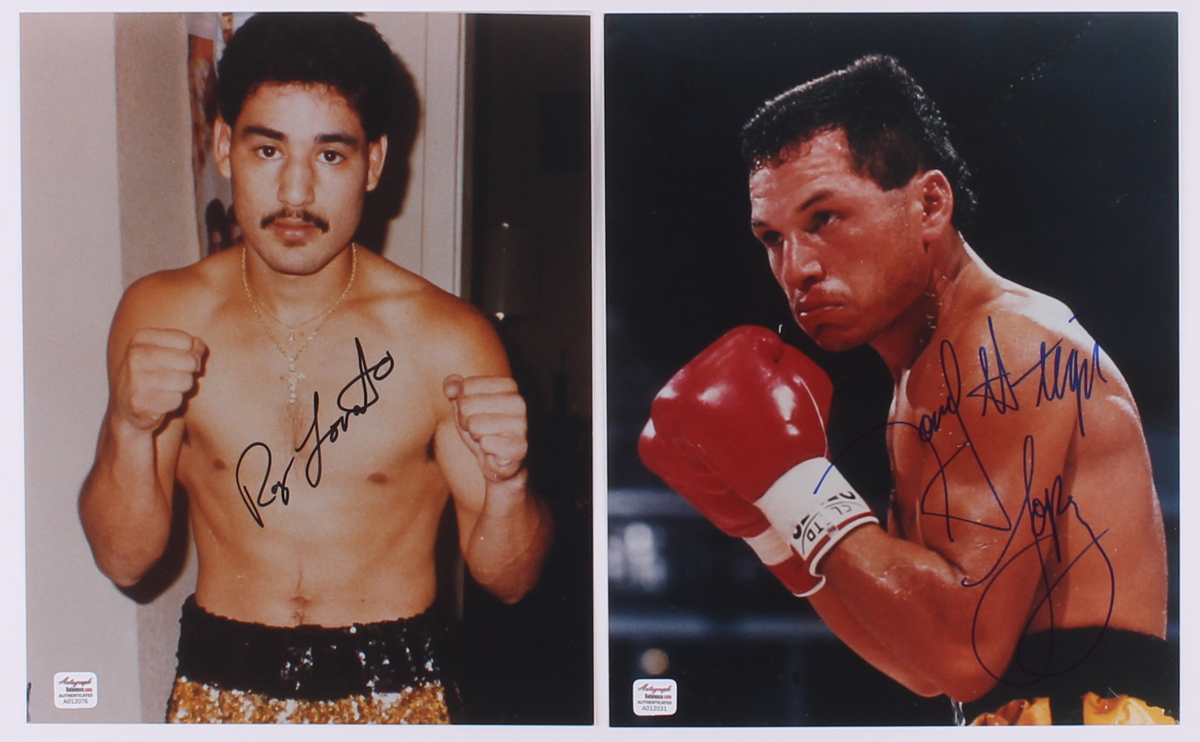 Lot of (2) Signed Assorted Boxing 8x10 Photos With Tony "The Tiger" Lopez & Ray Lovato (Autograph Reference COA) at PristineAuction.com Lot of (2) Signed Assorted Boxing 8x10 Photos With Tony "The Tiger" Lopez & Ray Lovato (Autograph Reference COA) at PristineAuction.com