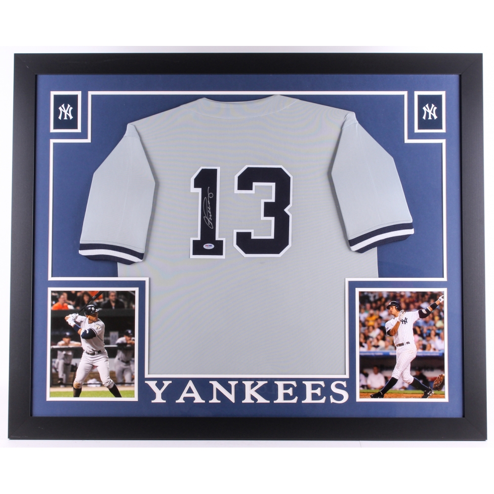 Alex Rodriguez Signed Yankees 35x43 Custom Framed Jersey (PSA COA) | Pristine Auction