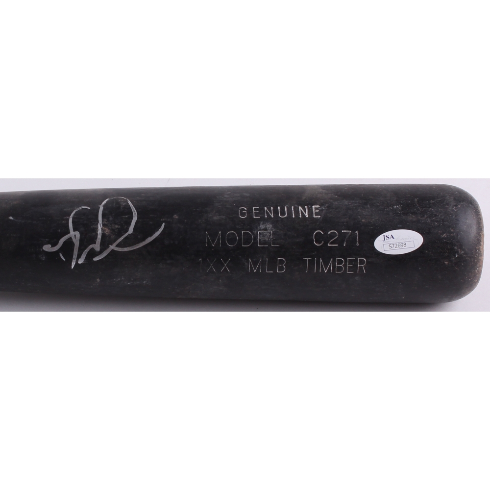 Dante Bichette Jr. Signed Game-Used Louisville Slugger Baseball Bat ...