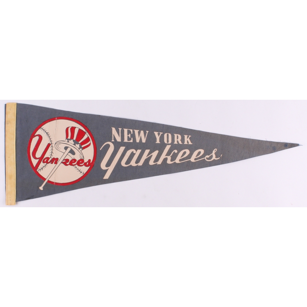 Vintage 1950's New York Yankees Pennant Pristine Auction