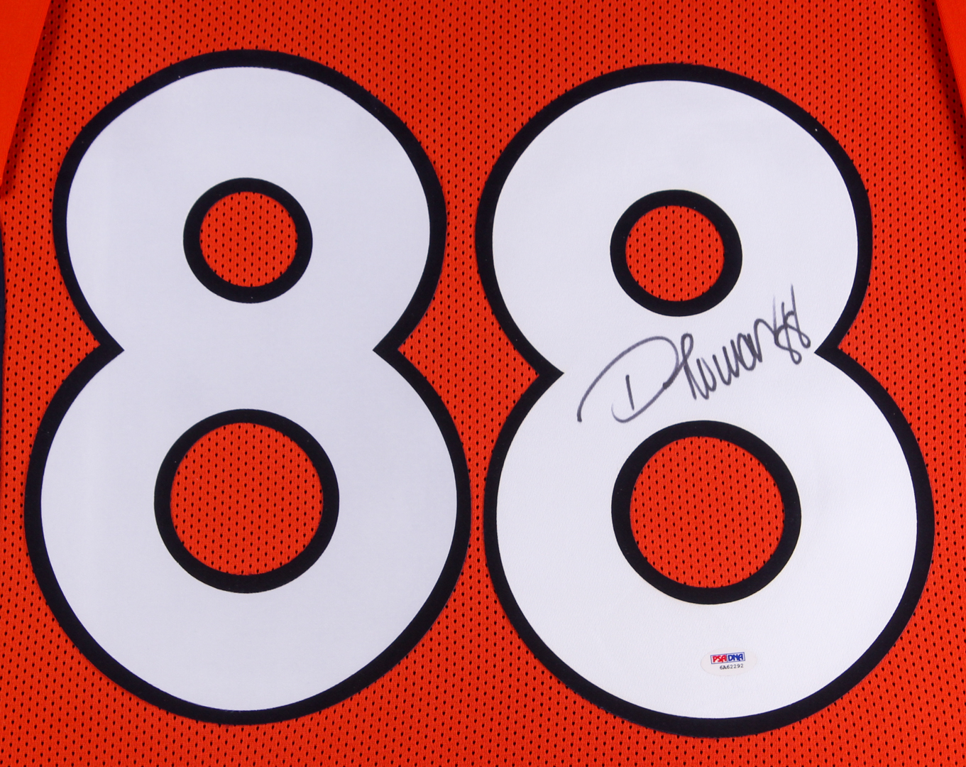 Demaryius Thomas Signed Broncos 35" x 43" Custom Framed Jersey (PSA COA) at PristineAuction.com Demaryius Thomas Signed Broncos 35" x 43" Custom Framed Jersey (PSA COA) at PristineAuction.com