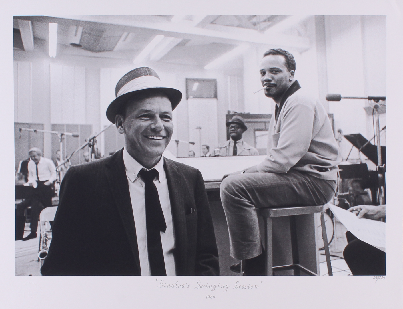 Frank Sinatra & Quincy Jones "Sinatra's Swinging Session" Limited Edition 17x22 Fine Art Giclee on Paper #53/275 (PA LOA) at PristineAuction.com Frank Sinatra & Quincy Jones "Sinatra's Swinging Session" Limited Edition 17x22 Fine Art Giclee on Paper #53/275 (PA LOA) at PristineAuction.com