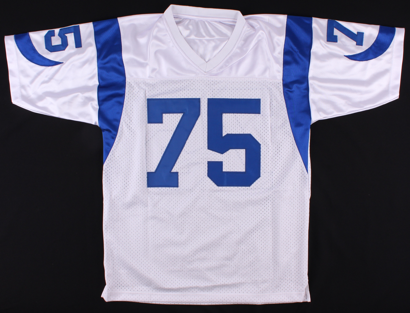Deacon Jones Signed Rams Jersey Inscribed "HOF 80" (JSA COA) at PristineAuction.com Deacon Jones Signed Rams Jersey Inscribed "HOF 80" (JSA COA) at PristineAuction.com