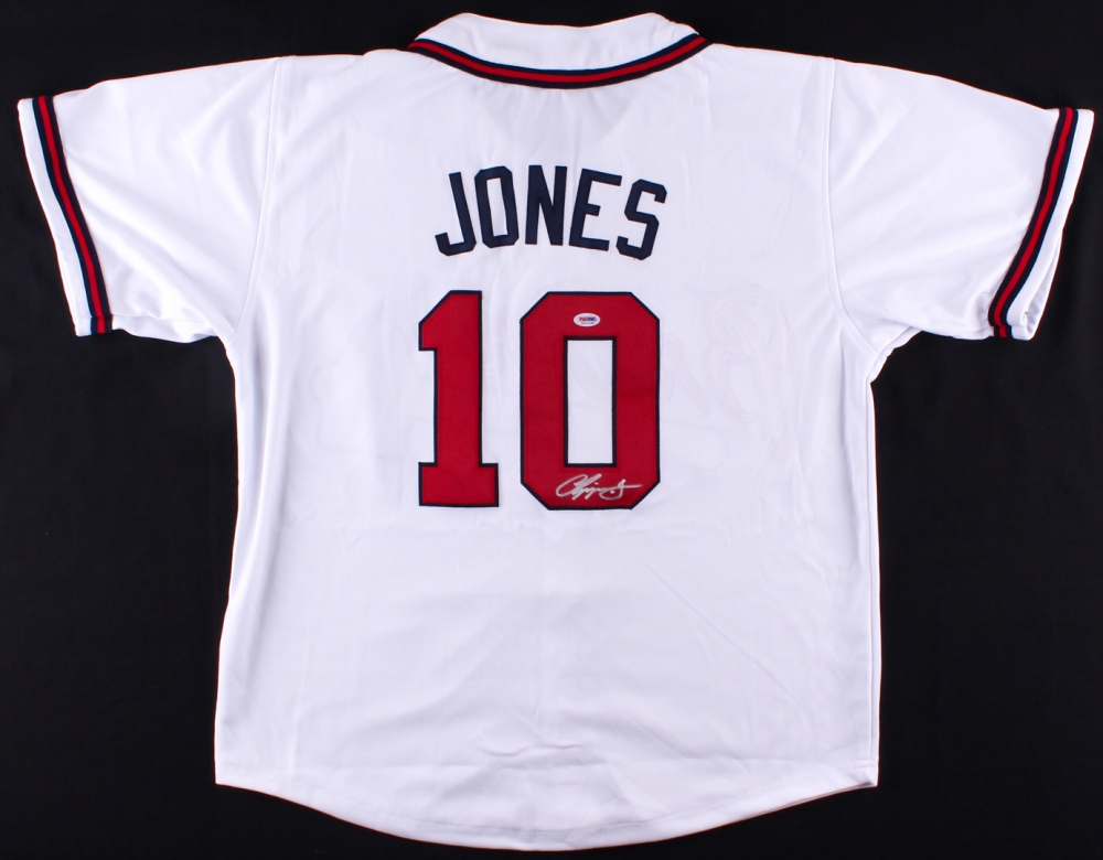 Chipper Jones Signed Jersey (PSA COA) at PristineAuction.com Chipper Jones Signed Jersey (PSA COA) at PristineAuction.com