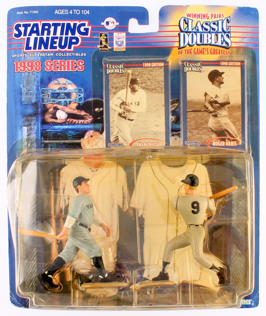 Starting Lineup 1998 Series "Classic Doubles" Figurines with Babe Ruth & Roger Maris at PristineAuction.com Starting Lineup 1998 Series "Classic Doubles" Figurines with Babe Ruth & Roger Maris at PristineAuction.com