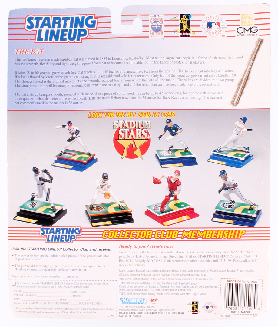 Starting Lineup 1998 Series "Classic Doubles" Figurines with Babe Ruth & Roger Maris at PristineAuction.com Starting Lineup 1998 Series "Classic Doubles" Figurines with Babe Ruth & Roger Maris at PristineAuction.com